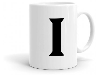 Keramický hrneček s písmenem I