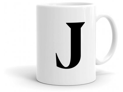 Keramický hrneček s písmenem J
