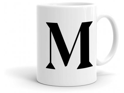 Keramický hrneček s písmenem M