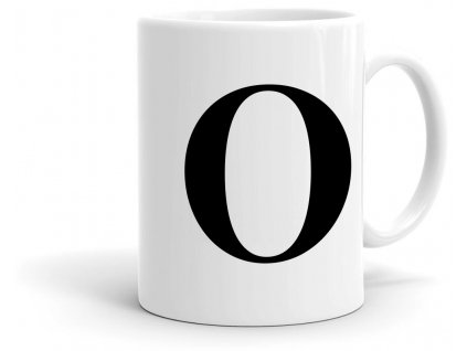 Keramický hrneček s písmenem O