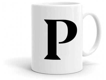 Keramický hrneček s písmenem P