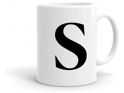 Keramický hrneček s písmenem S