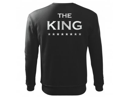 Pánská mikina KING 01 černá se stříbrným potiskem