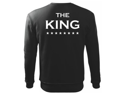 Pánská mikina KING 01 černá s bílým potiskem