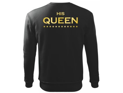 Dámská mikina QUEEN 01 černá se zlatým potiskem