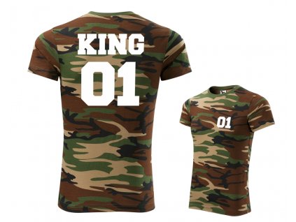 Pánské maskáčové tričko ARMY KING 00