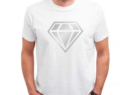 Pánské tričko Diamond Inverse bílé 2