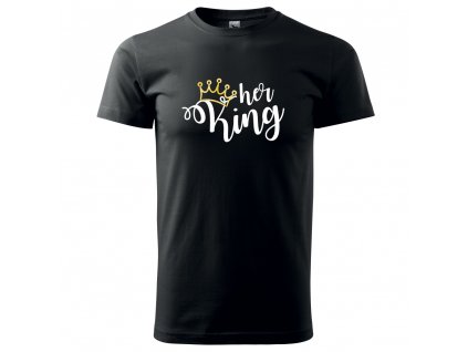 King 04 ČERNÉ bílo zlatý potisk
