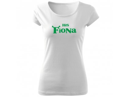 Dámské tričko Fiona Bílé zelený potisk