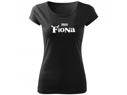 Dámské tričko Fiona Černé bílý potisk