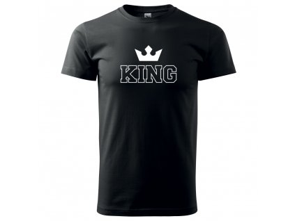 King outline ČERNÉ bílý potisk