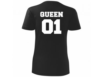 Queen 02 černé BÍLÝ potisk