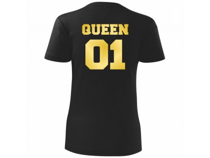 Queen 02 černé ZLATÝ potisk