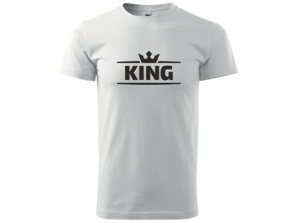 King TOP FRONT bílé černý potisk