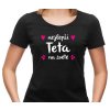 Dámské tričko pro tetu s potiskem Nejlepší TETA na světě černé