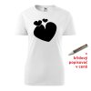 Popisovatelné tričko dámské SRDCE + FIX
