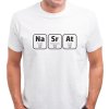 Pánské bílé vtipné tričko chemik s potiskem NaSrAt tabulka prvků