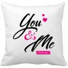 Polštářek na valentýna pro zamilované páry You and Me růžová