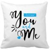 Polštářek na valentýna pro zamilované páry You and Me forever CRAZY modrá