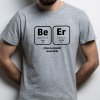 Pánské vtipné tričko do hospody Be Er pivní chemik šedé
