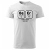 Pánské vtipné tričko do hospody Be Er pivní chemik bílé 2