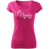 Dámské tričko na rozlučku se svobodou Nevěsta ELEGANT růžové bílý potisk