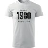 Pánské tričko k narozeninám MADE IN CZECH ROČNÍK narození 1960 1970 1980 1990 bílé 2