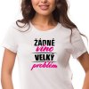 Dámské vtipno pro vinařky žádné VÍNO velký PROBLÉM bílé