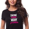 Dámské vtipno pro vinařky žádné VÍNO velký PROBLÉM černé