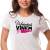 Dámské vtipmné tričko pro vinařku Poháněná Vínem bílé