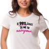 Dámské tričko s vtipným potiskem Je 99 šance, že mě to nezajímá bílé