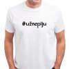 Pánské tričko s potiskem a nápisem # UŽ NEPIJU bílé