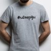 Pánské tričko s potiskem a nápisem # UŽ NEPIJU šedé