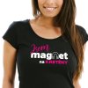 Dámské vtipné tričko Jsem MAGNET na kretény černé