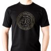 Pánské tričko k 40 narozeninám Můj život právě začíná černé zlatý potisk