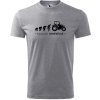 Pánské tričko pro Farmáře a Zemědělce EVOLUCE ZEMEDĚLCE šedé 2
