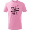 Dětské tričko JDU S TÁTOU NA JEDNO pro kluka i holku růžová
