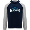 Dětská dvoubarevná mikina s kapucí Bráchové navždy modro šedá