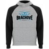Dětská dvoubarevná mikina s kapucí Bráchové navždy šedo černá