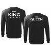 Sada mikin pro páry KING a QUEEN 01 Černá Bílý potisk