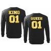 Sada mikin pro páry KING a QUEEN 02 Černá Zlatý potisk