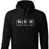 Pánská mikina s kapucí s potiskem NaSrAt černá