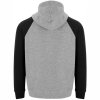 Dětská dvoubarevná mikina s kapucí šedo černá záda
