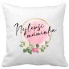 Polštářek bílý s potiskem Nejlepší MAMINKA floral