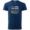 Pánské vtipné tričko S pitím nemám problém půlnoční modrá