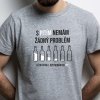 Pánské vtipné tričko S pitím nemám problém šedé