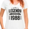 Dámské tričko k narozeninám zrození legendy ročník bílé