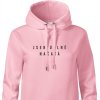 Dámská OVERSIZED mikina s kapucí JSEM ÚPLNĚ NAČATÁ Růžová světlá černý potisk 2