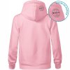 Dámská OVERSIZED mikina s kapucí JSEM ÚPLNĚ NAČATÁ Růžová světlá černý potisk 3