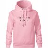 Dámská OVERSIZED mikina s kapucí JSEM ÚPLNĚ NAČATÁ Růžová světlá černý potisk